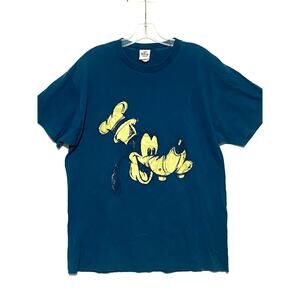 Vintage The Disney Store Shirt Goofy Super Genius Big Face Mens M Made USA